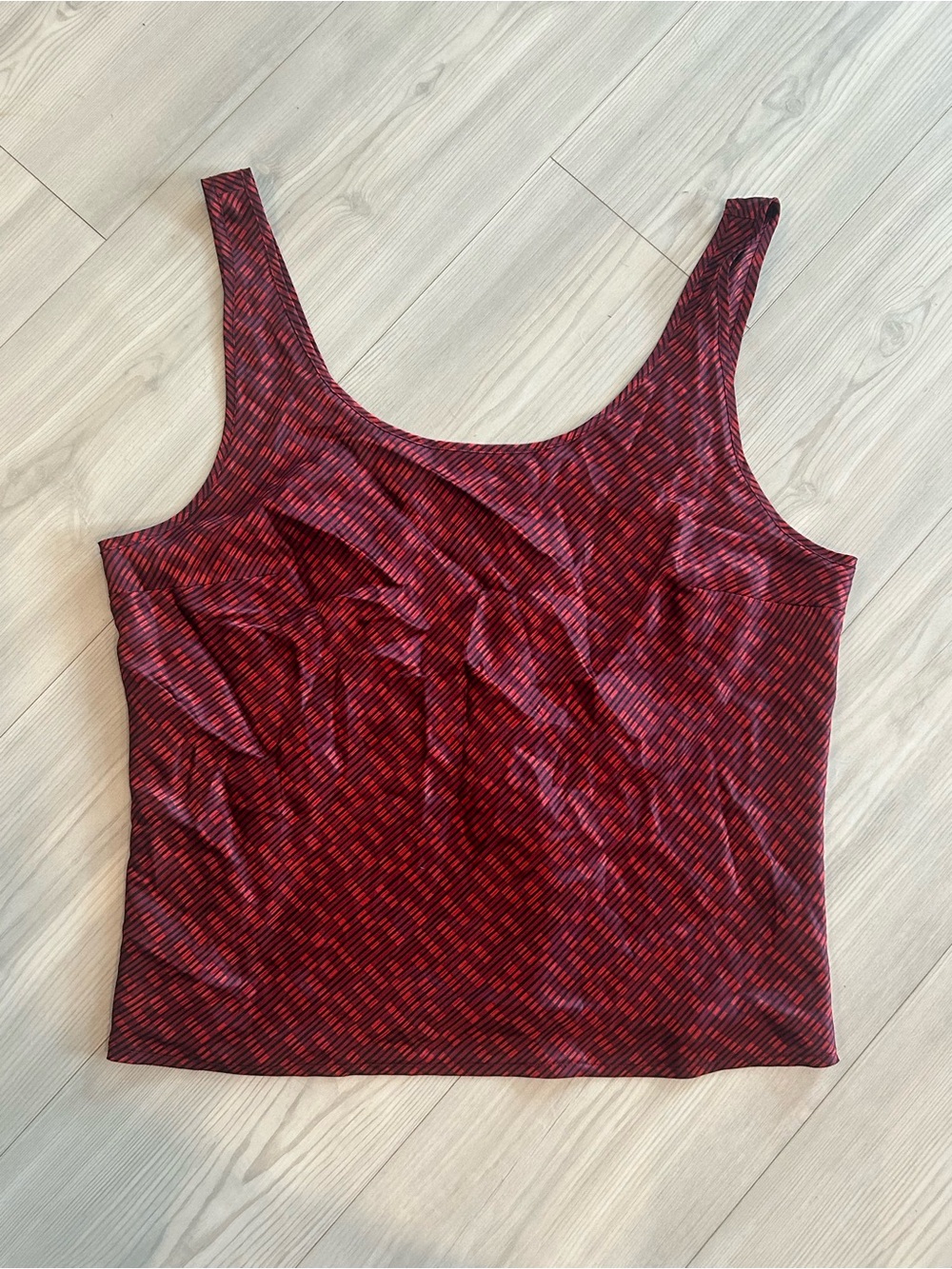 Victoria's Secret Red and Black Striped Scoop Neck Tank